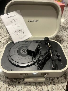 Crosley Cream and Black Portable Suitcase Turntable